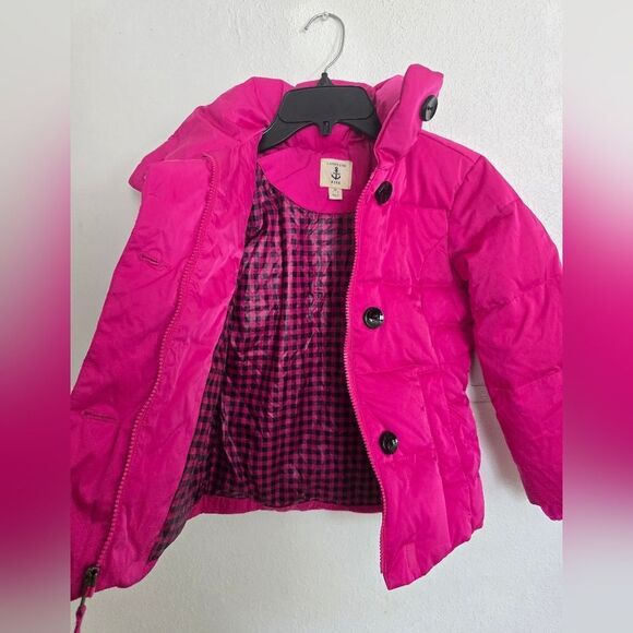 Lands' End Hot Pink Puffee Double Breasted Jacket Size 5-6 - Picture 8 of 8